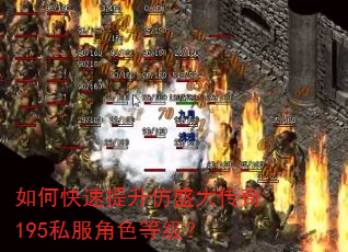 如何快速提升仿盛大传奇195私服角色等级? 如何快速提升仿盛大传奇195私服角色等级?